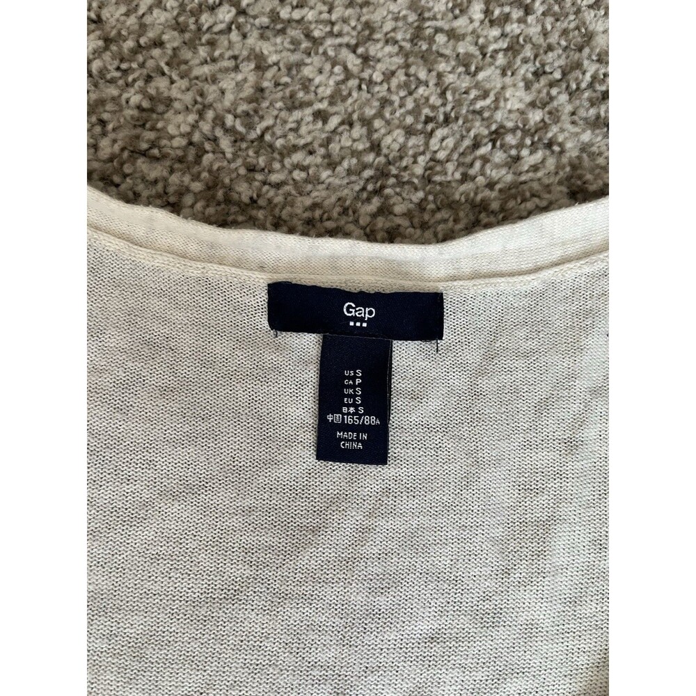 Women's Gap Heathered Oatmeal Cardigan Sweater, Small - Picture 2 of 2